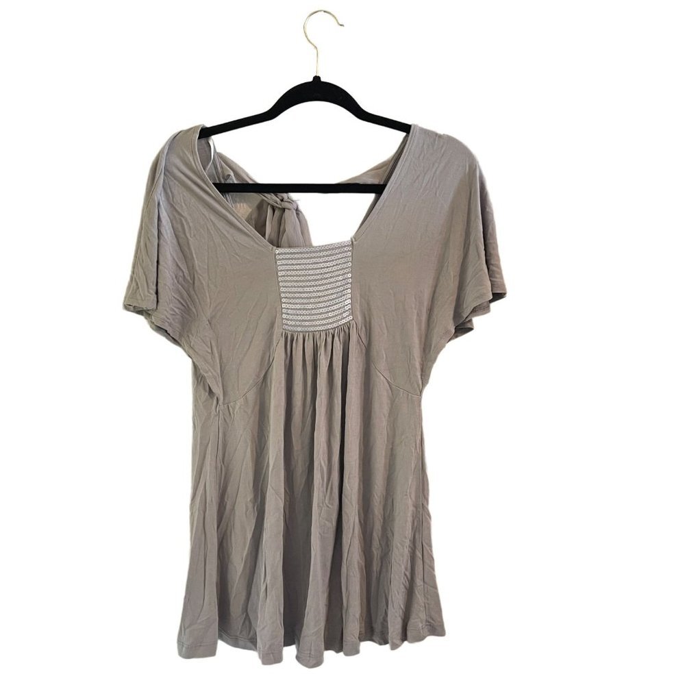 NWT Kische‎ Cemet Size Small Women's Blouse with Bow Tie in Back